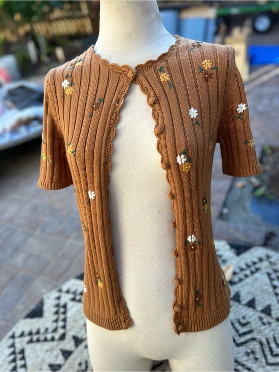 Sezane Sweaters - Sezane Ilane Cardigan Camel - Size S